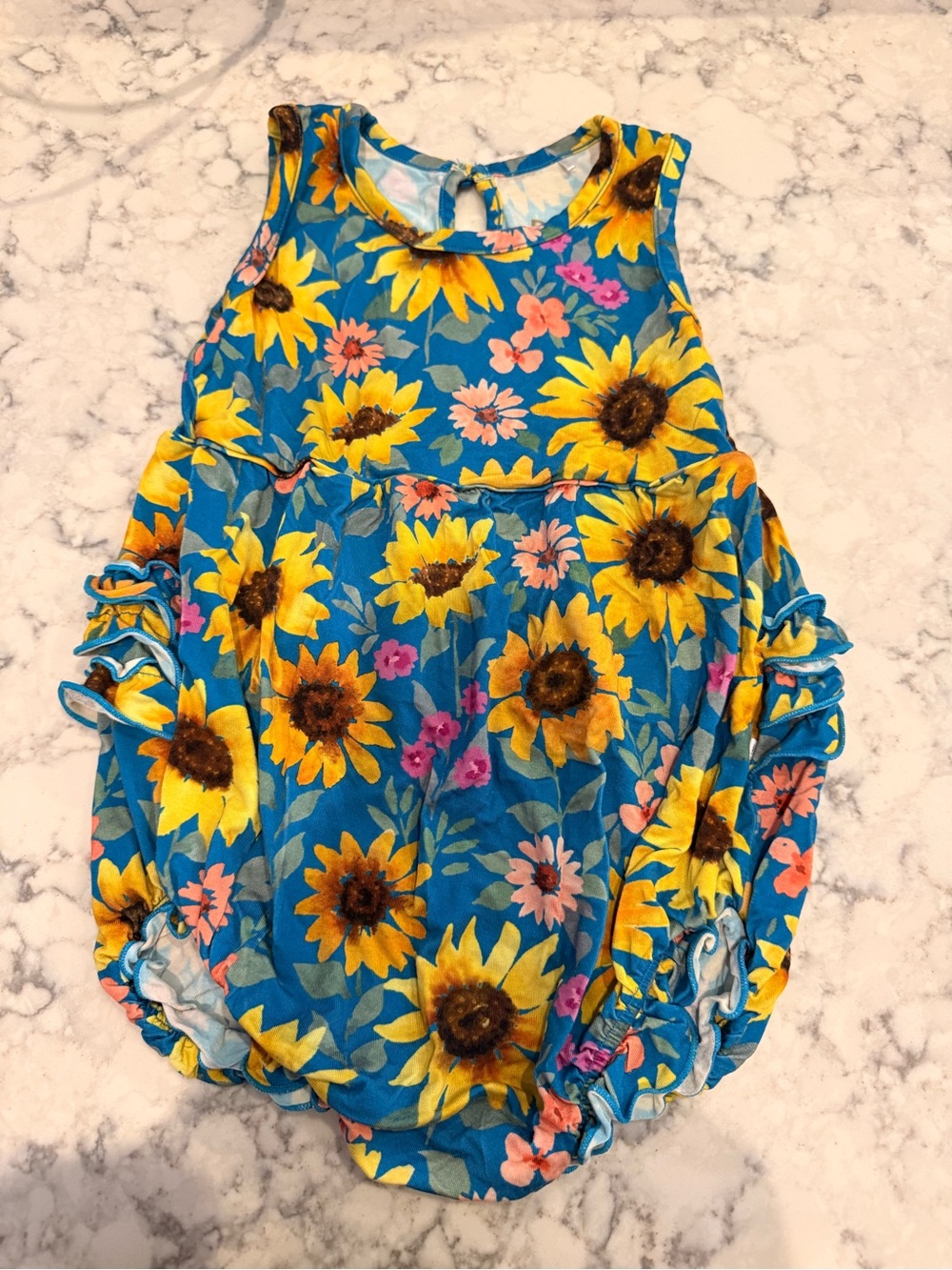 Little Sleepies Sunflower Fields Bubble Romper 3T